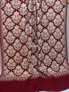 Pashmina Embroidered Shawl | Kashmiri Aar Work Embroidery Perfect Gift in Sale Price