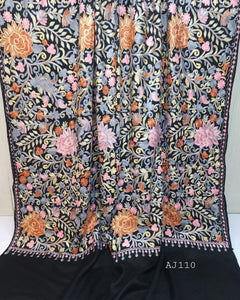 Pashmina Embroidered Shawl | Kashmiri Aar Work Embroidery Perfect Gift in Sale Price